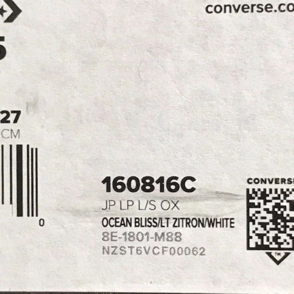 Converse JP LP Ox Ocean Bliss‎ Zitron White Shoes