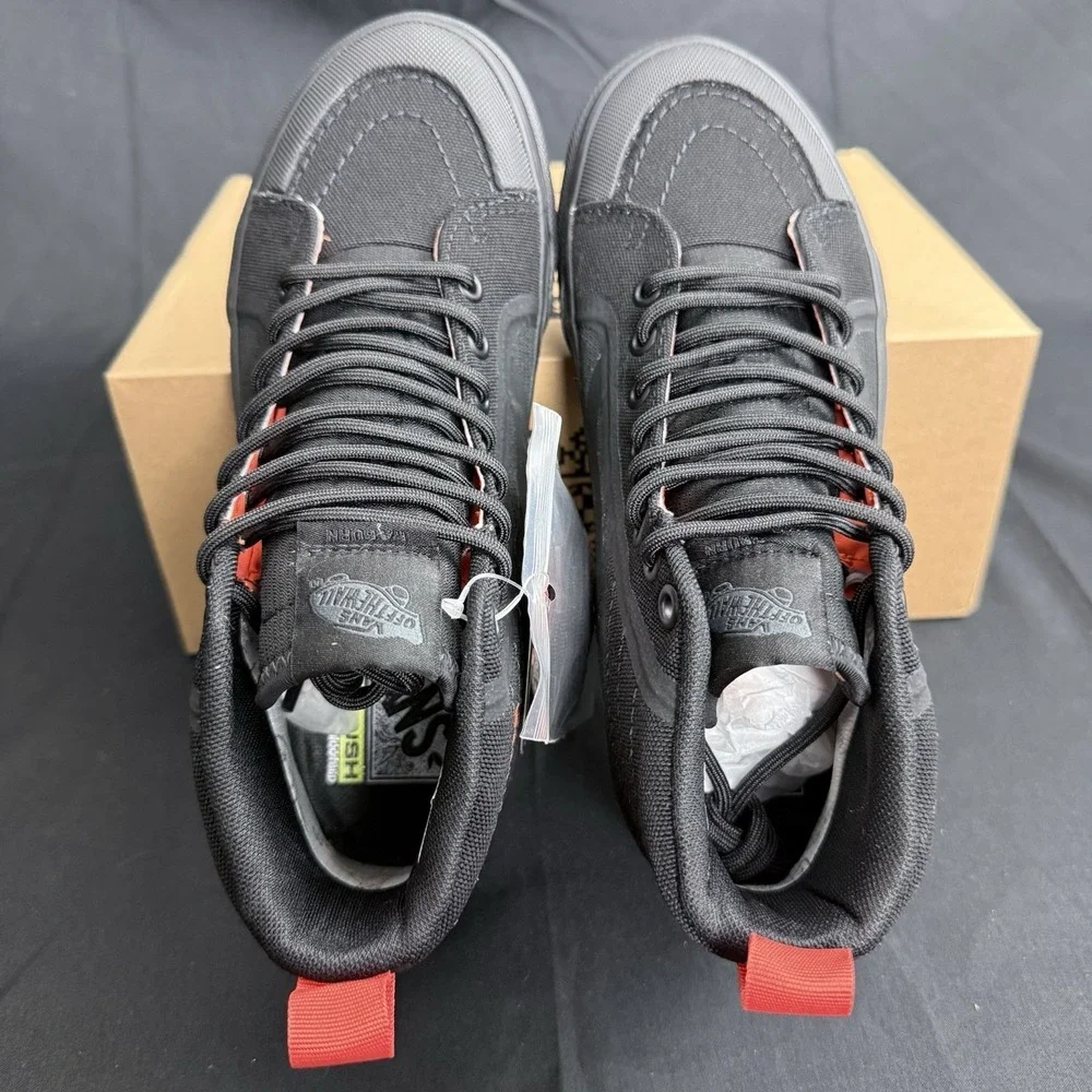 VANS Sk8-Hi GTX VR3 Raeburn Gore-Tex Triple Black High Top Sneaker Red M 4 W 5.5