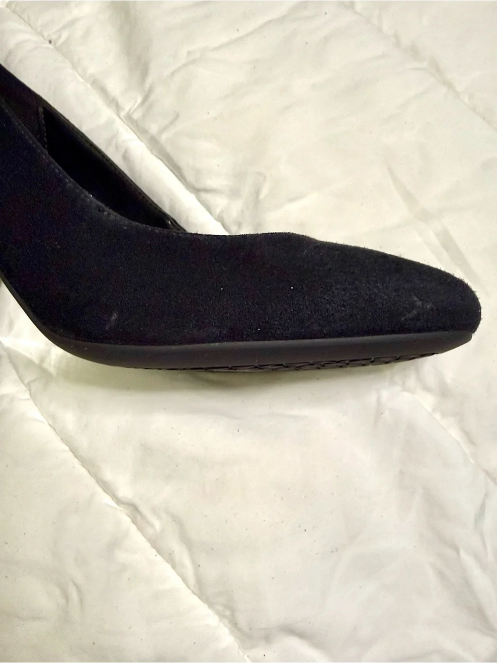 Michael Kors Black Suede Round-Toe Pumps