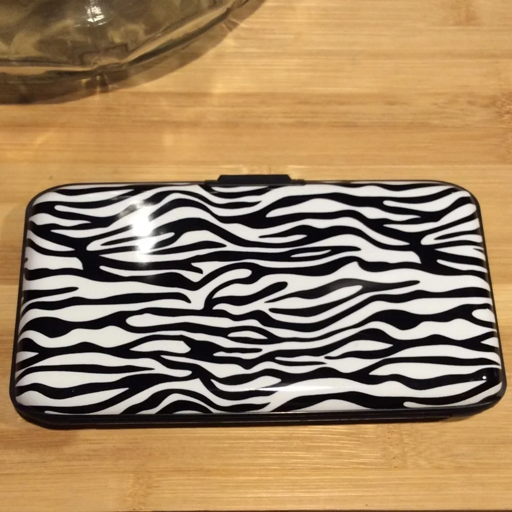 Zebra Print Security Wallet