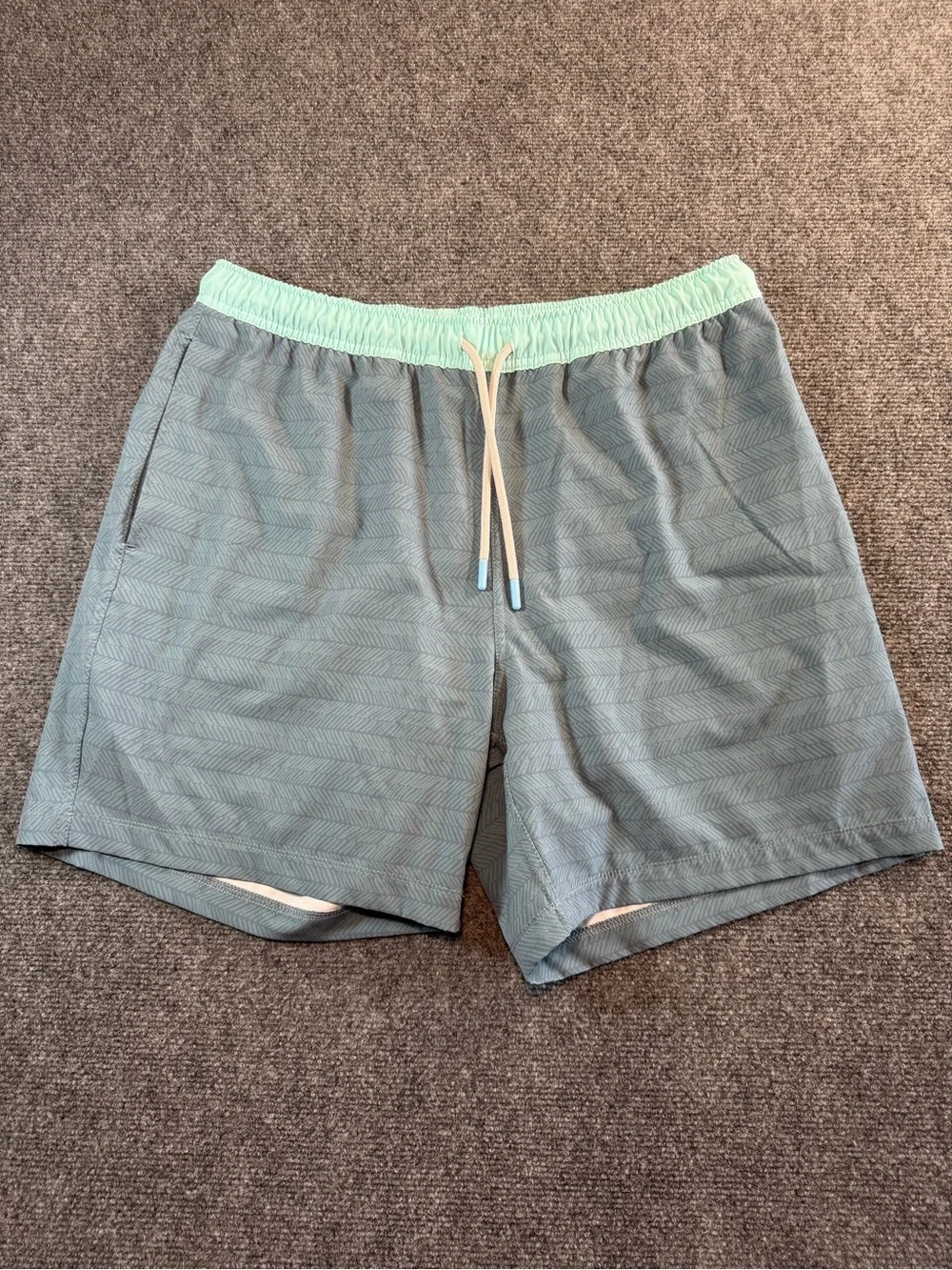 SSCO Swim Shorts Large Gray Print 5.5
