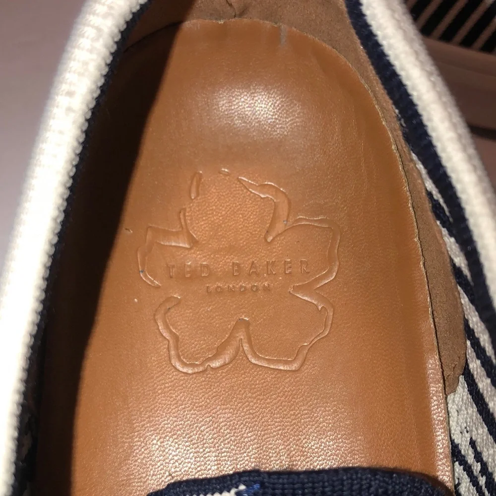 Ted Baker London Blue and White Men's Shorno Skate Shoe