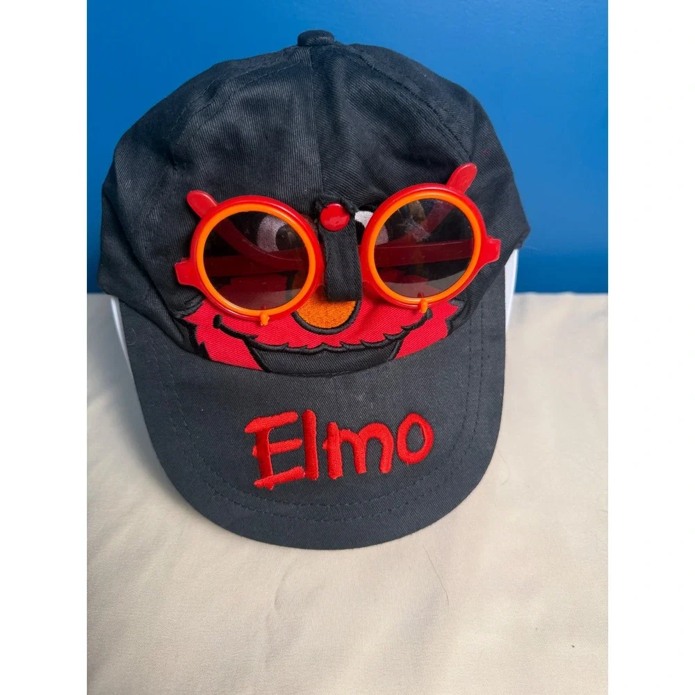 Sesame Street Elmo Kids Baseball Hat with Flip Up Sunglasses Black Roma Kids