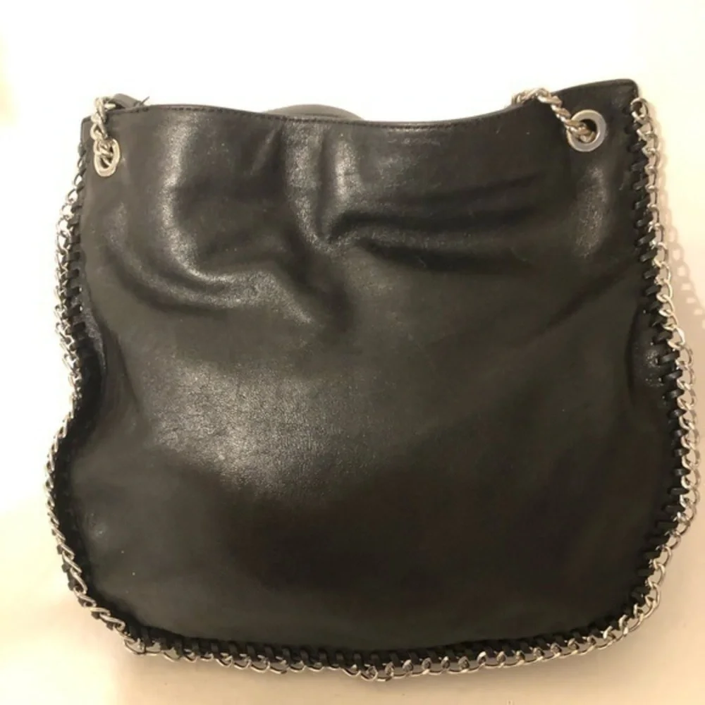 MICHAEL KORS CHELSEA Hangbag black leather chain