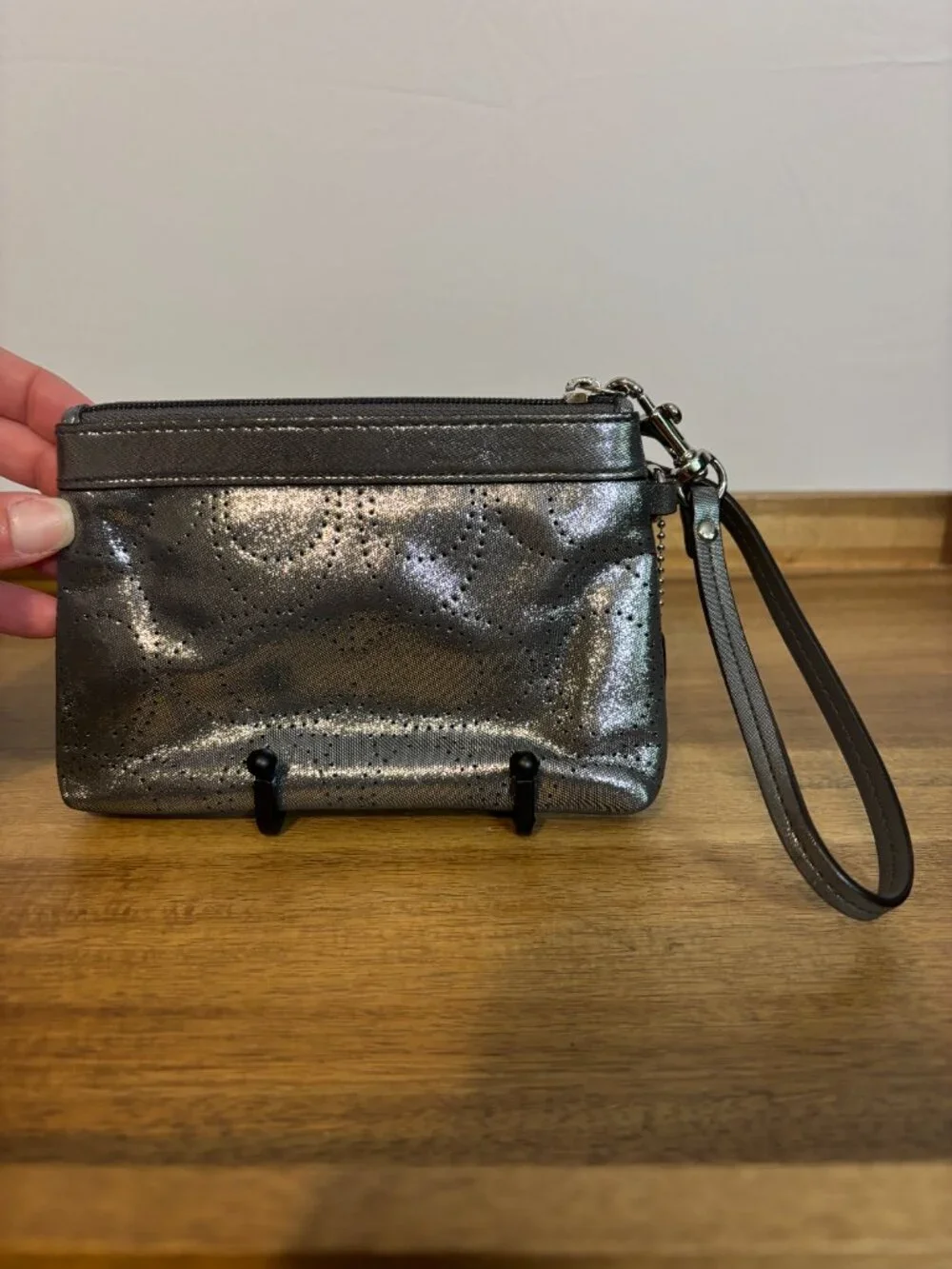Coach gunmetal silver