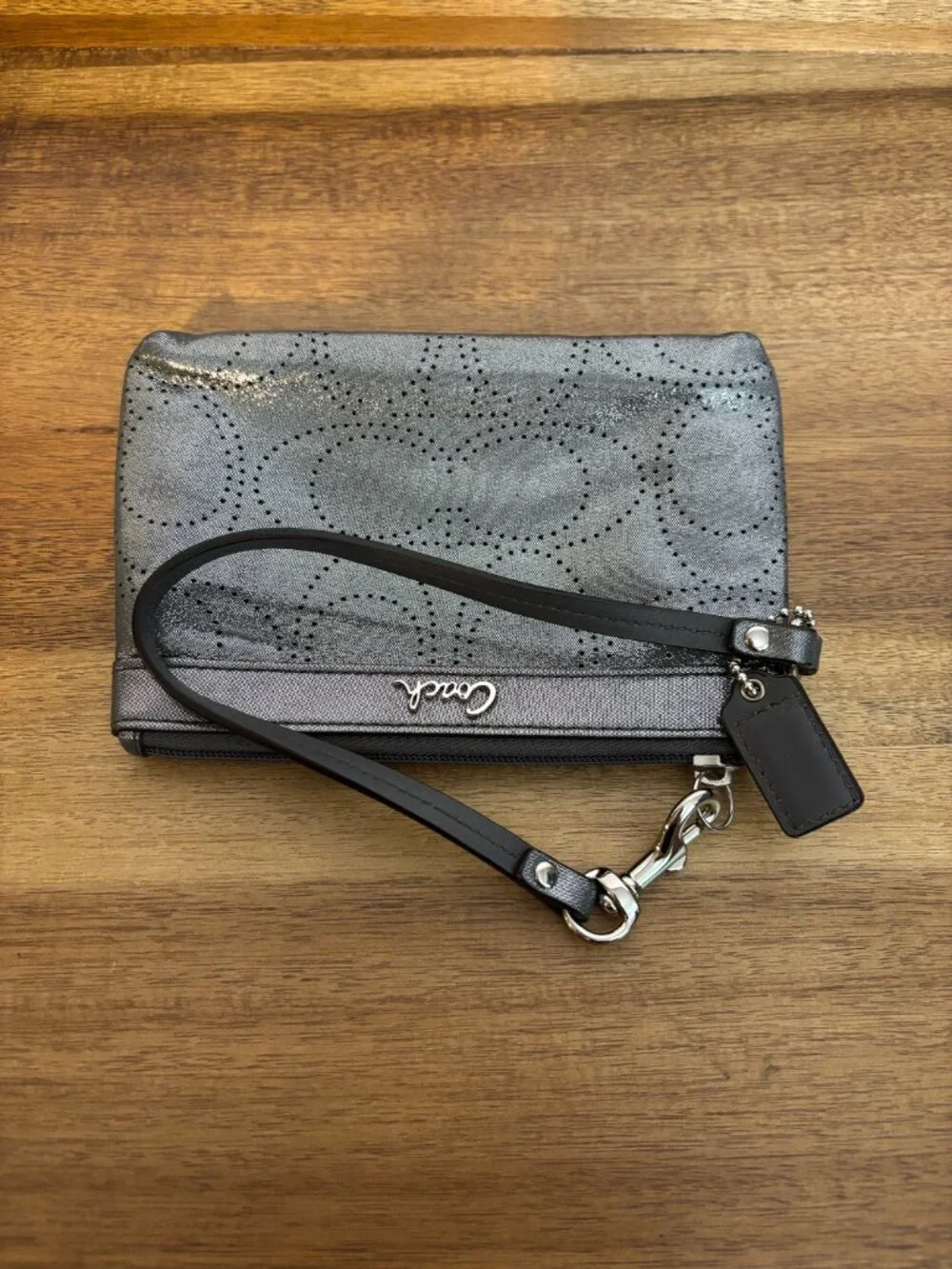 Coach gunmetal silver