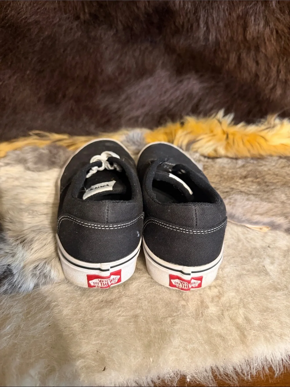 Vans Black Canvas Low-Top Skate Sneakers 9 (5240)