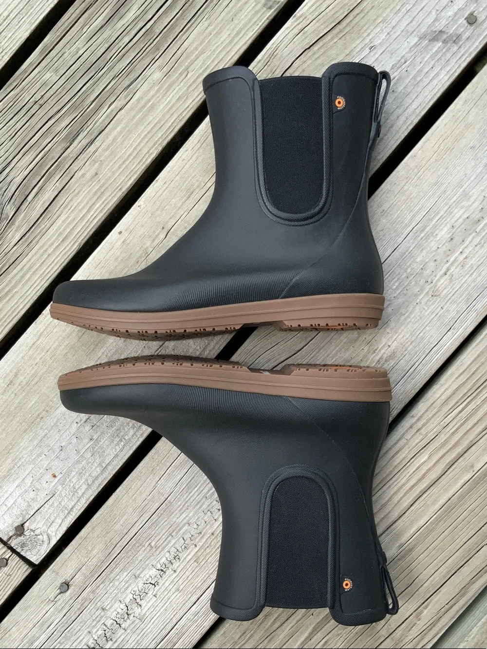 Bogs Black Sweetpea Mid Rain Boots Womens 8