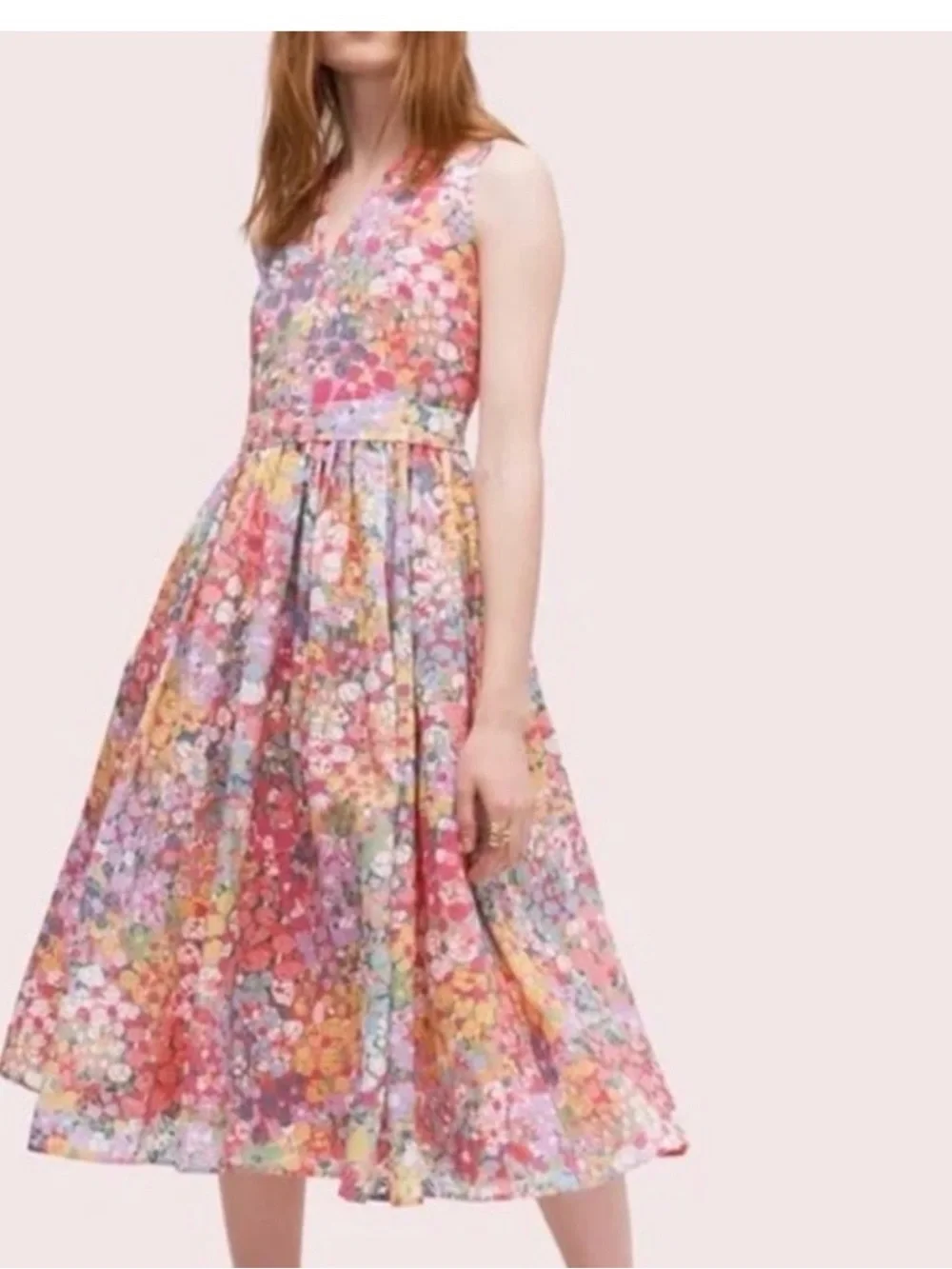 kate spade Pink Floral Midi Dress