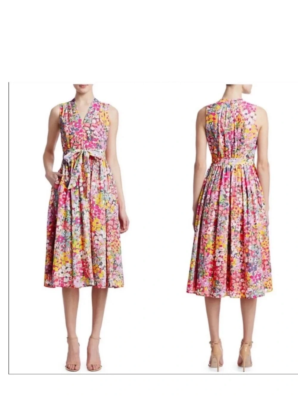 kate spade Pink Floral Midi Dress
