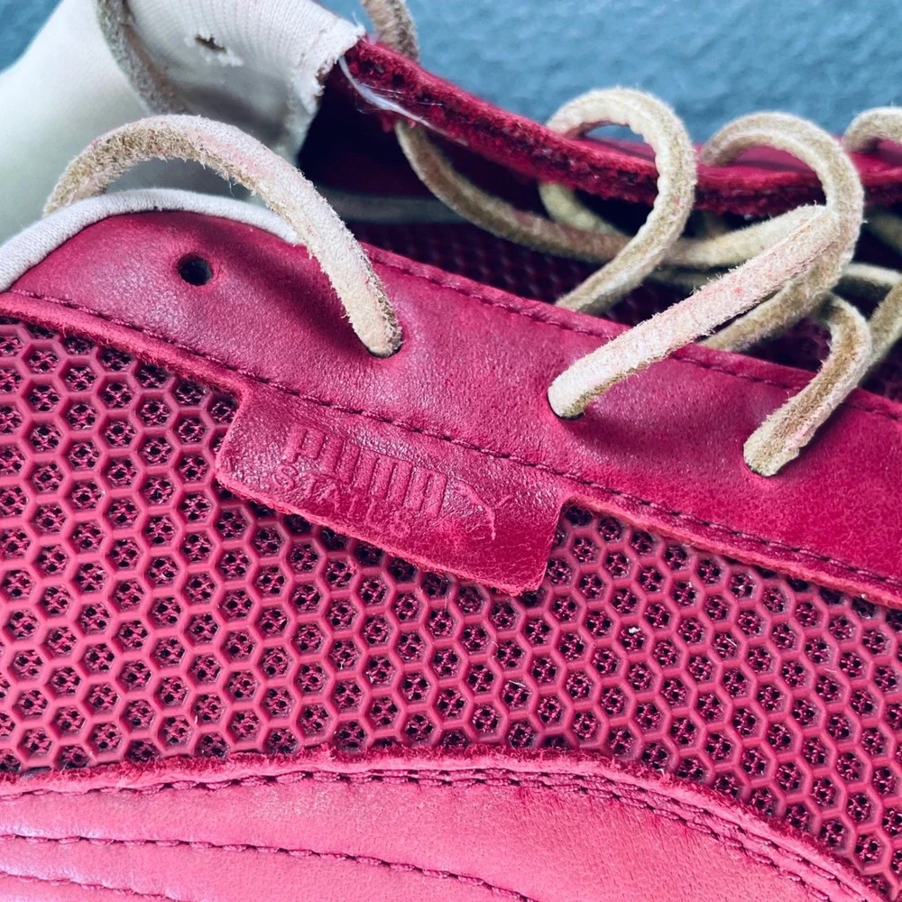 Puma x Aime Leon Dore Men Sneakers Burgundy Mesh Leather Size 13 ALD States