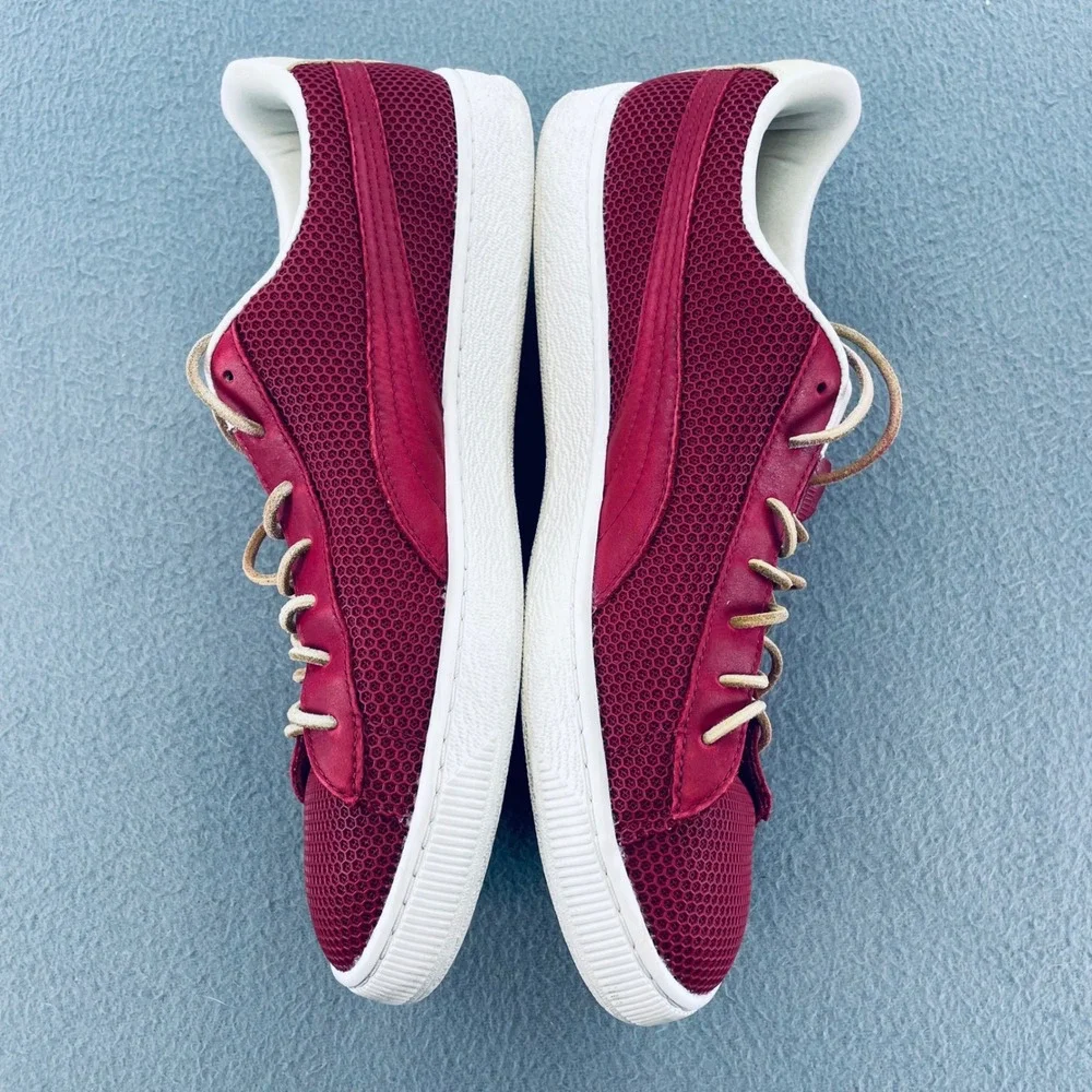 Puma x Aime Leon Dore Men Sneakers Burgundy Mesh Leather Size 13 ALD States