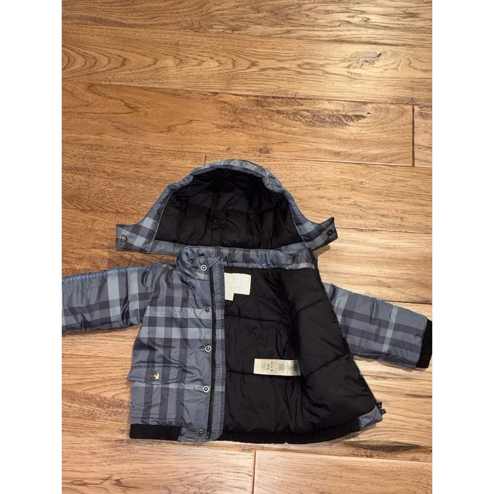 Burberry puffer hooded blue