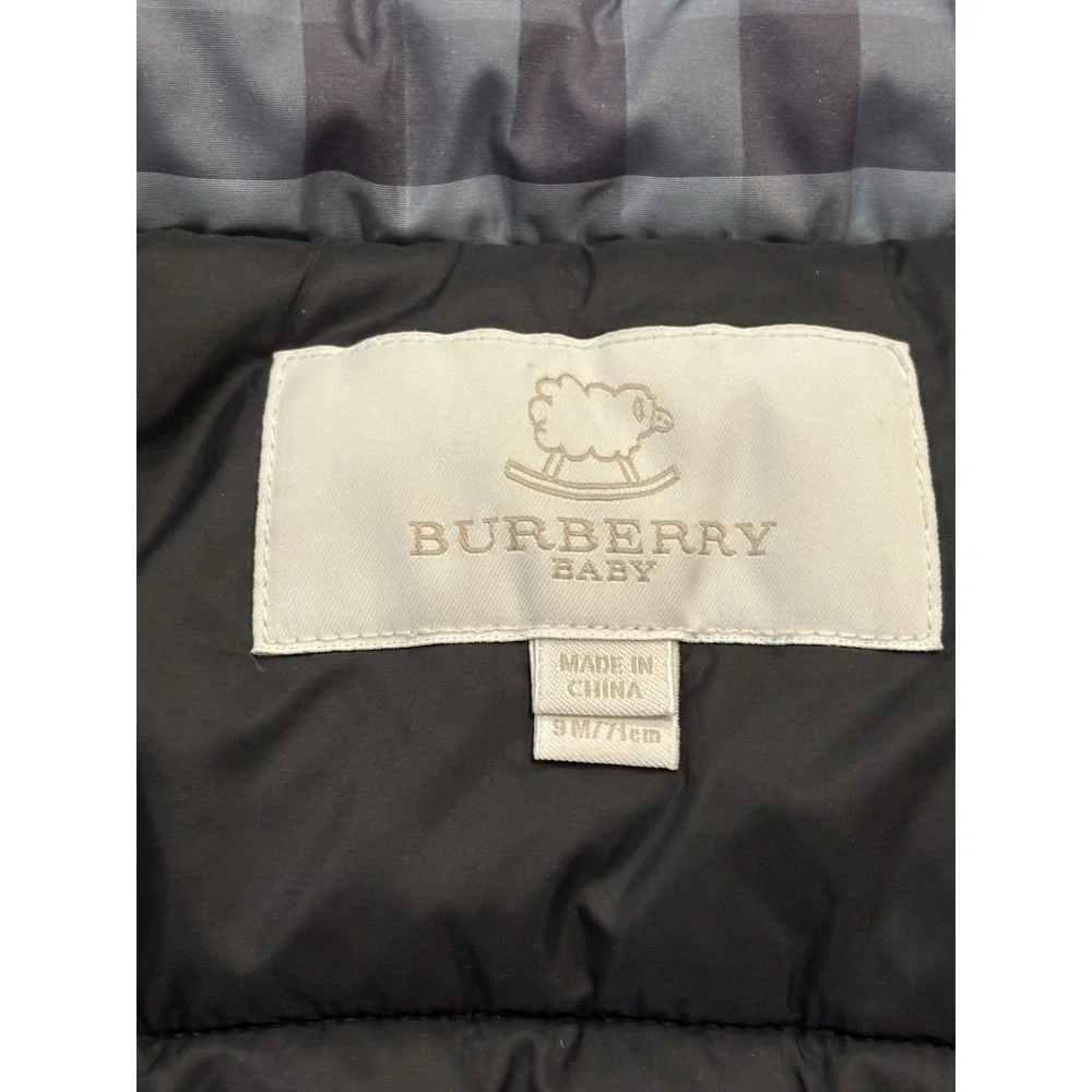 Burberry puffer coat blue