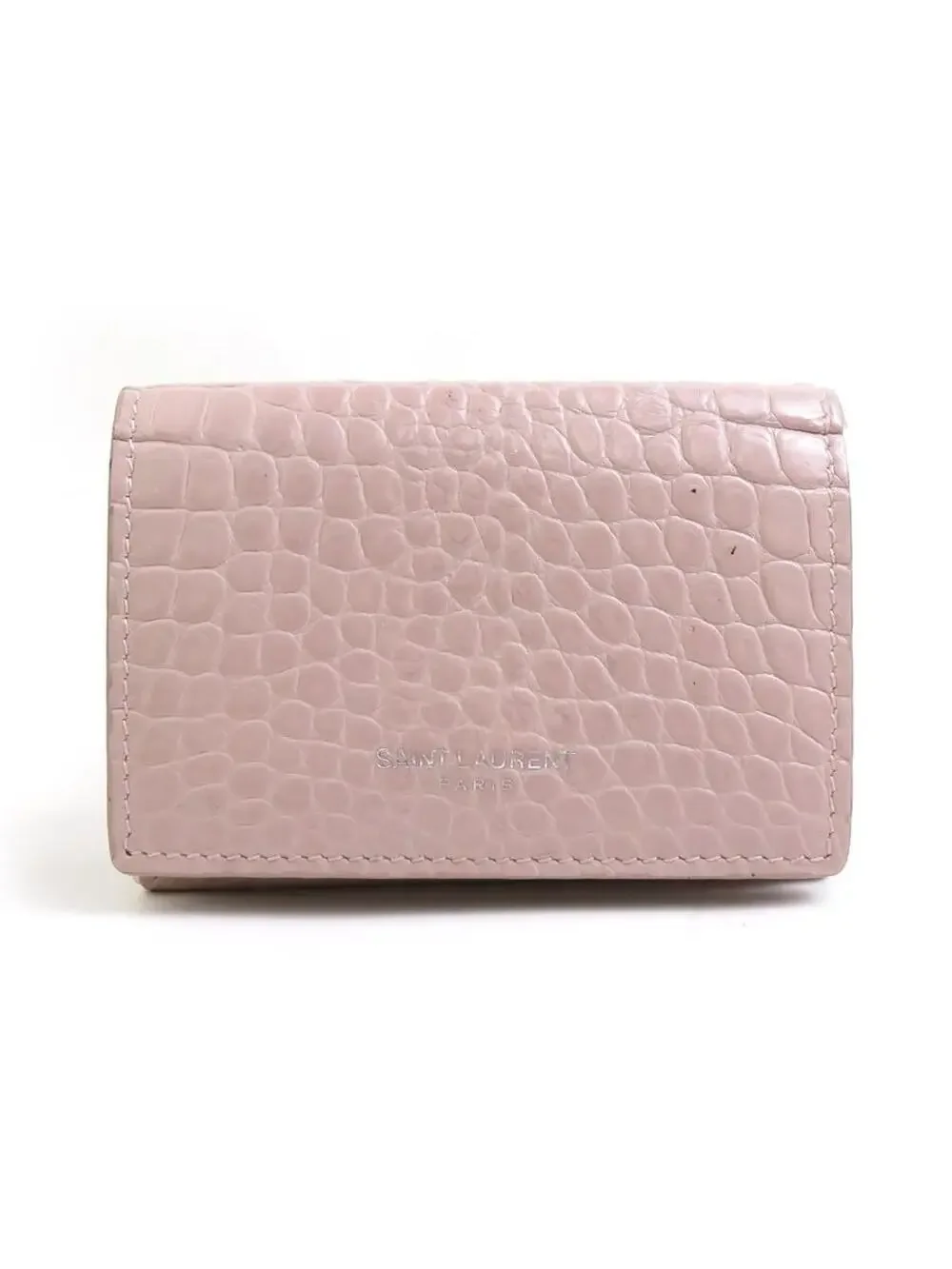 Auth Saint Laurent Trifold Wallet Pink #280351S16B