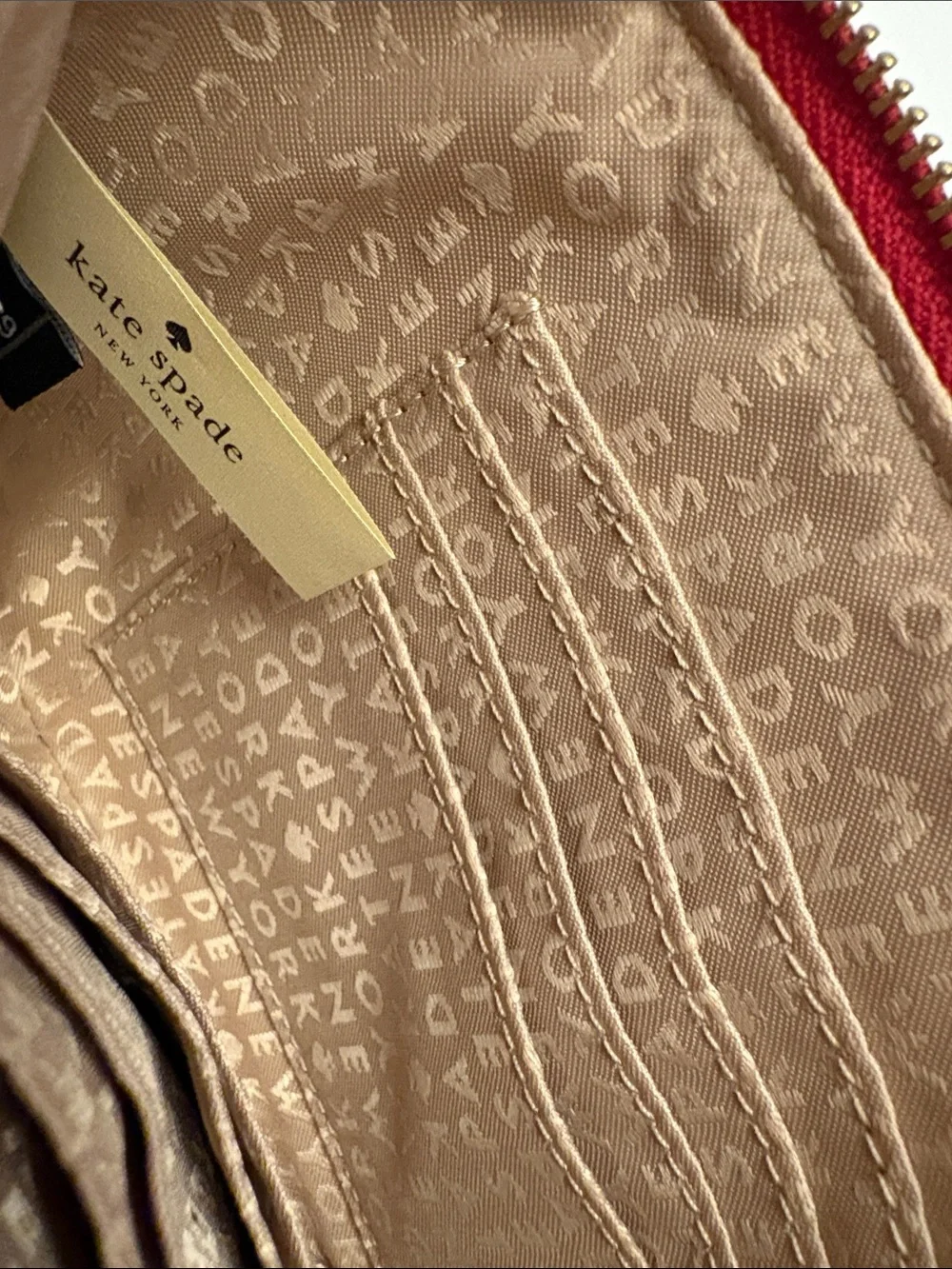 kate spade Red Leather Wristlet with Detachable Strap excellent condition