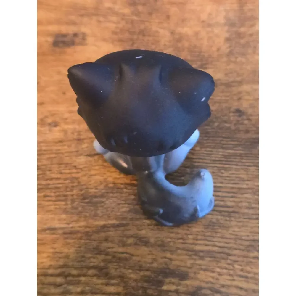 Littlest Pet Shop Black Persian Cat 435 LPS Yellow Eyes Halloween
