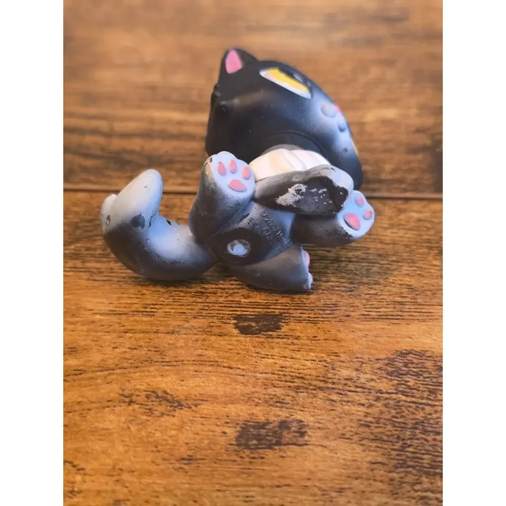 Littlest Pet Shop Black Persian Cat 435 LPS Yellow Eyes Halloween
