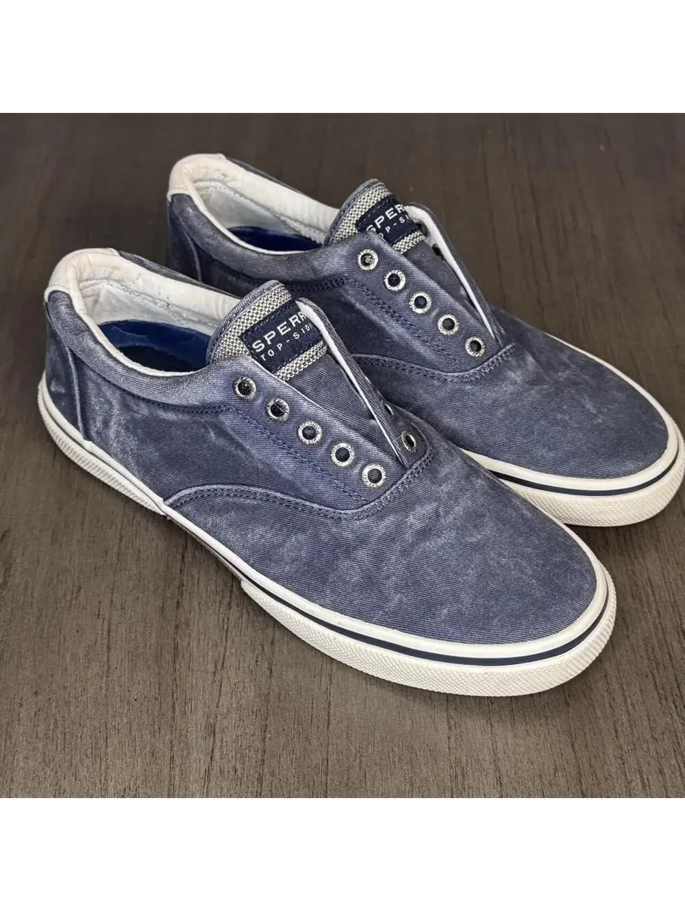 Sperry Top-Sider Slip-On Sneakers in Blue Canvas
