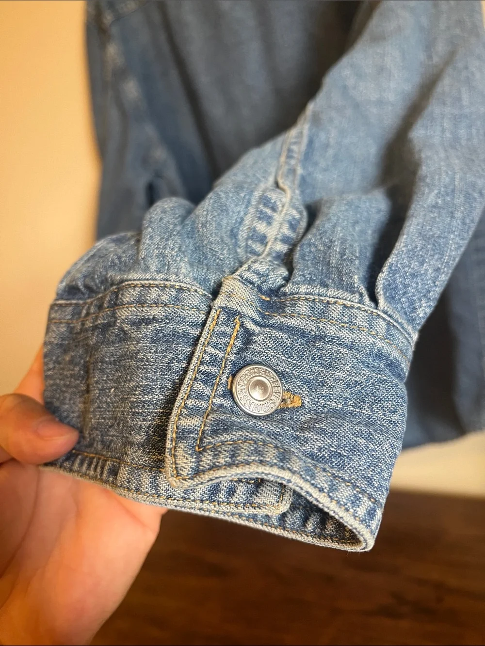 Vintage 90’s Men’s Levi's Red Tag Authentic Jeanswear denim button-down shirt.