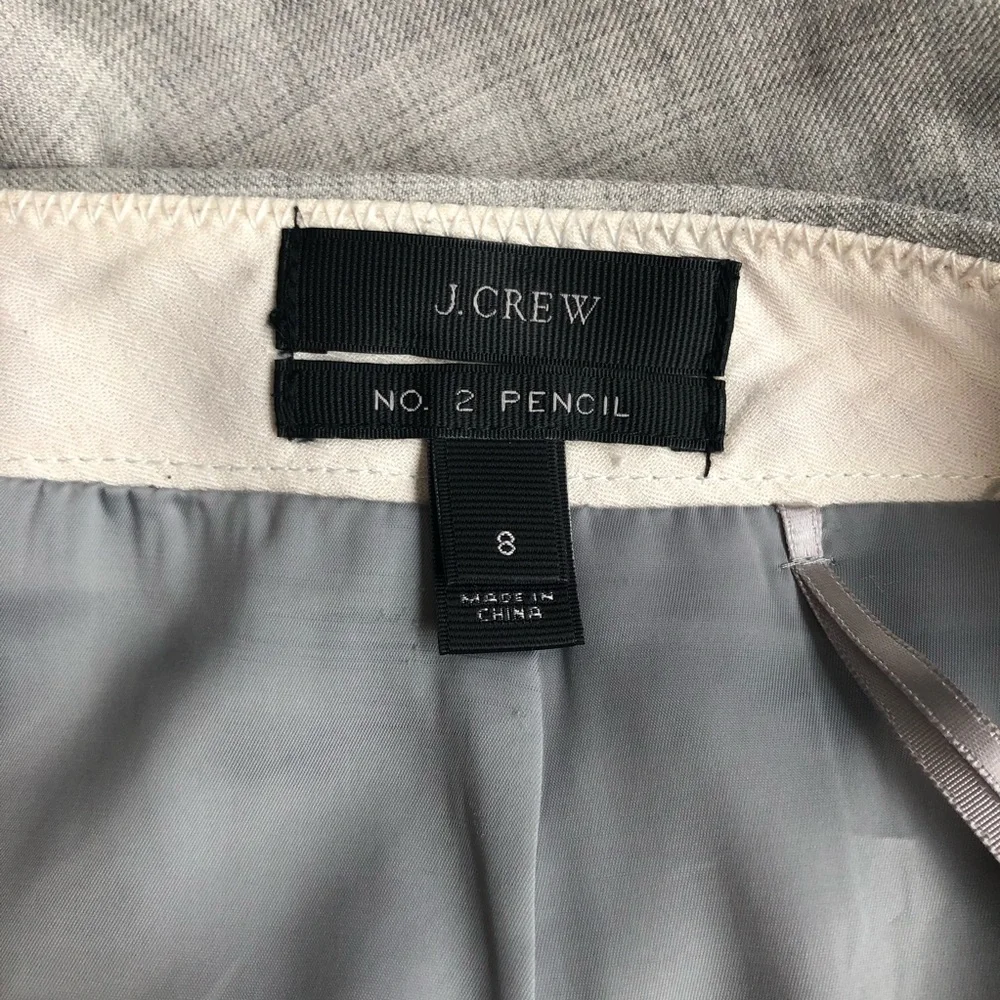 J. Crew Light Gray Pencil Skirt