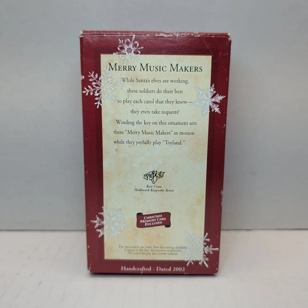 Hallmark Keepsake 2002 Merry Music Makers Wind Up Musical Toy Chest Ornament