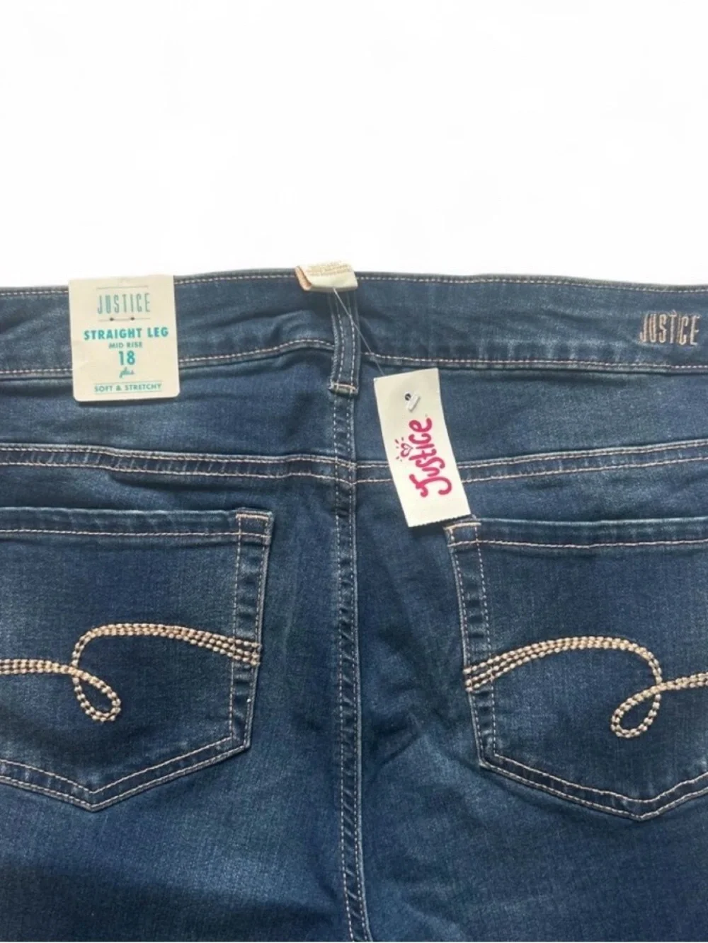 Justice Girls Dark Blue Slim Jeans