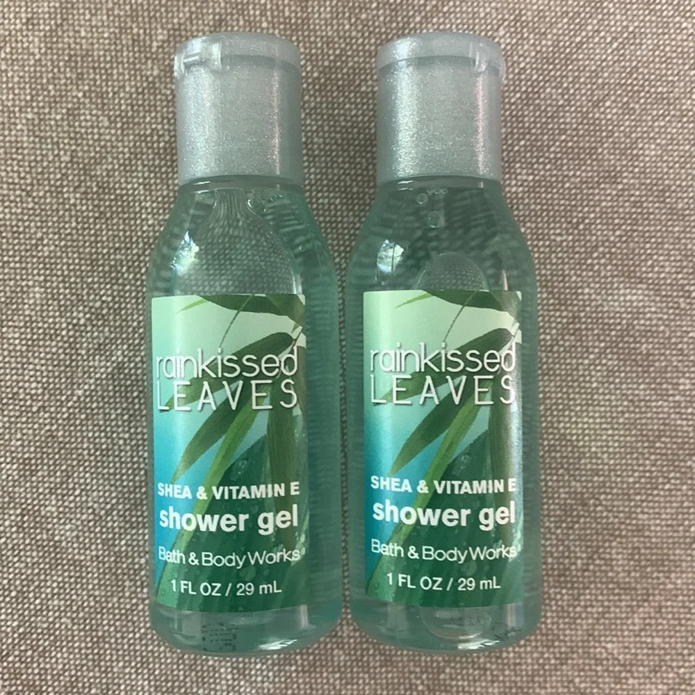 Bath & Body Rainkissed Leaves Lot of 8 New Shampoo Conditioner Lotion 1 oz each