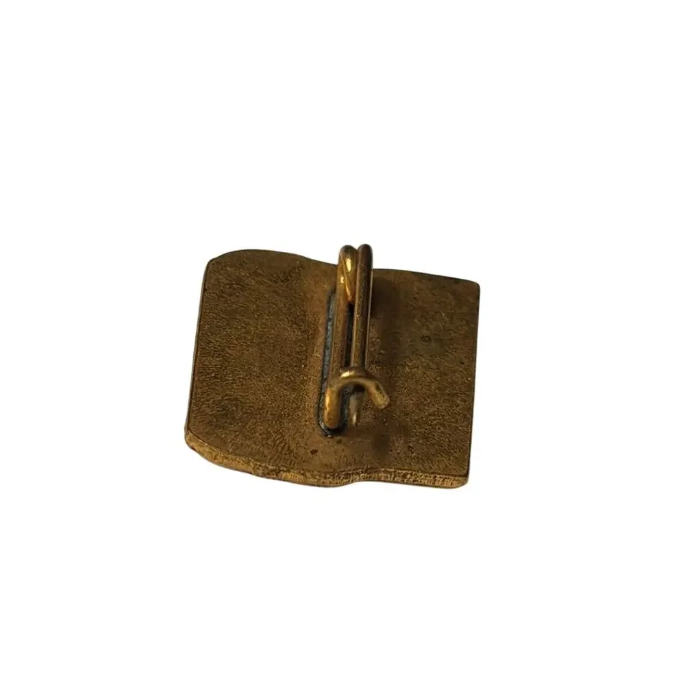 Vintage Piano Accordion Brooch Gold Tone Musical Instrument Pin