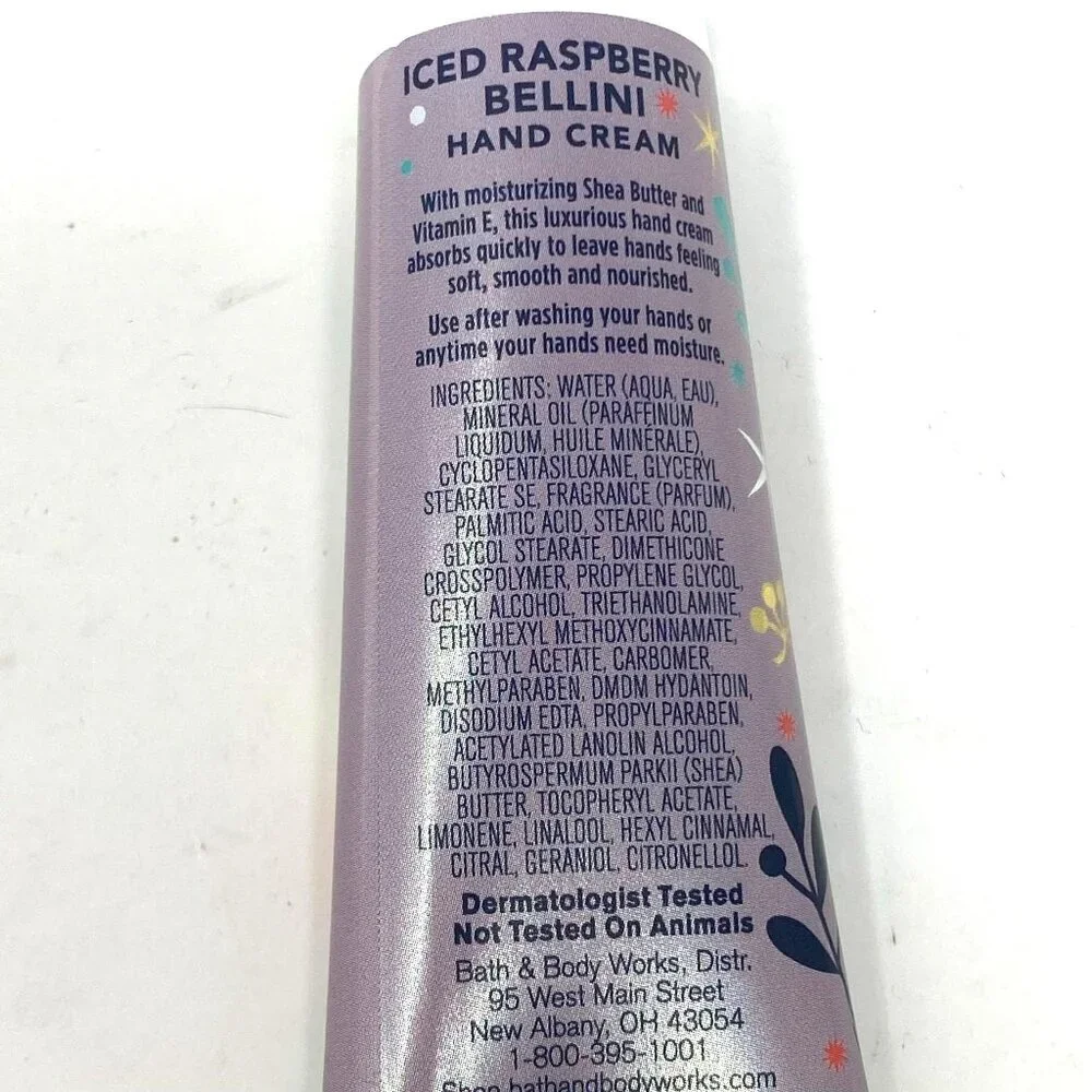 Bath & Body Works Peace Shea Butter Hand Cream Iced Raspberry Bellini 1Fl Oz