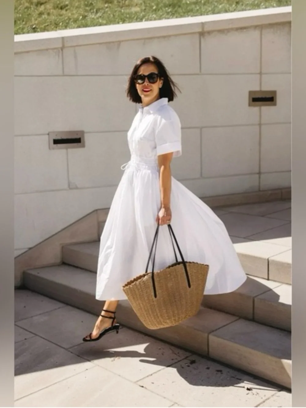 J Crew Cotton Shirt Midi Dress