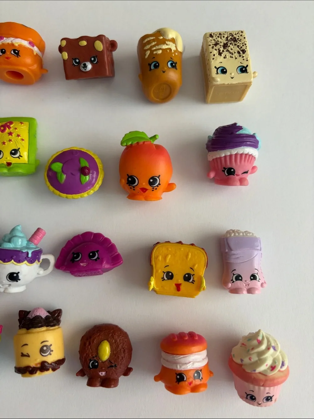 EUC Shopkins Assorted Foods Toy Figures - Multi-Color Collectible Set