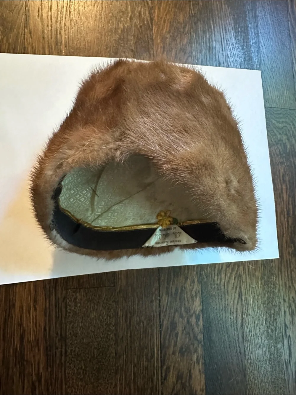 Women’s Vintage Fox Fur Hat 1940 1950 Brown With Hat Pin And Box