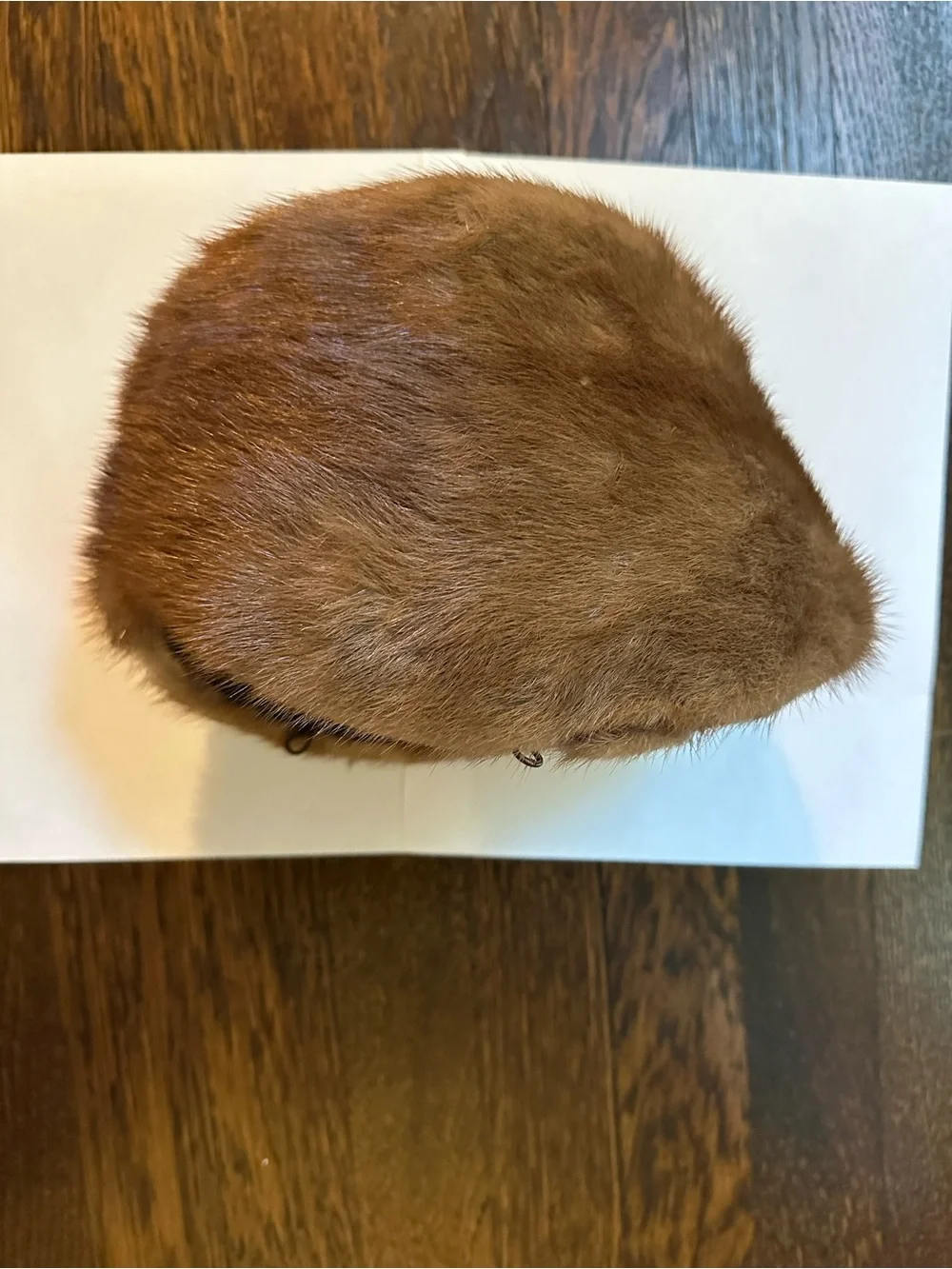 Women’s Vintage Fox Fur Hat 1940 1950 Brown With Hat Pin And Box