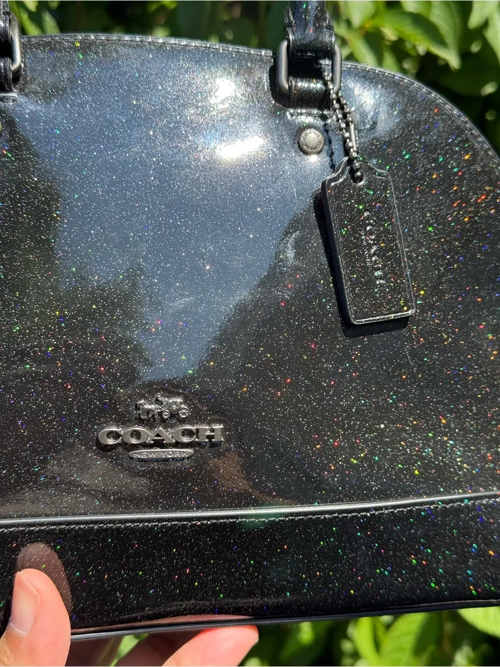 Coach glittery patent