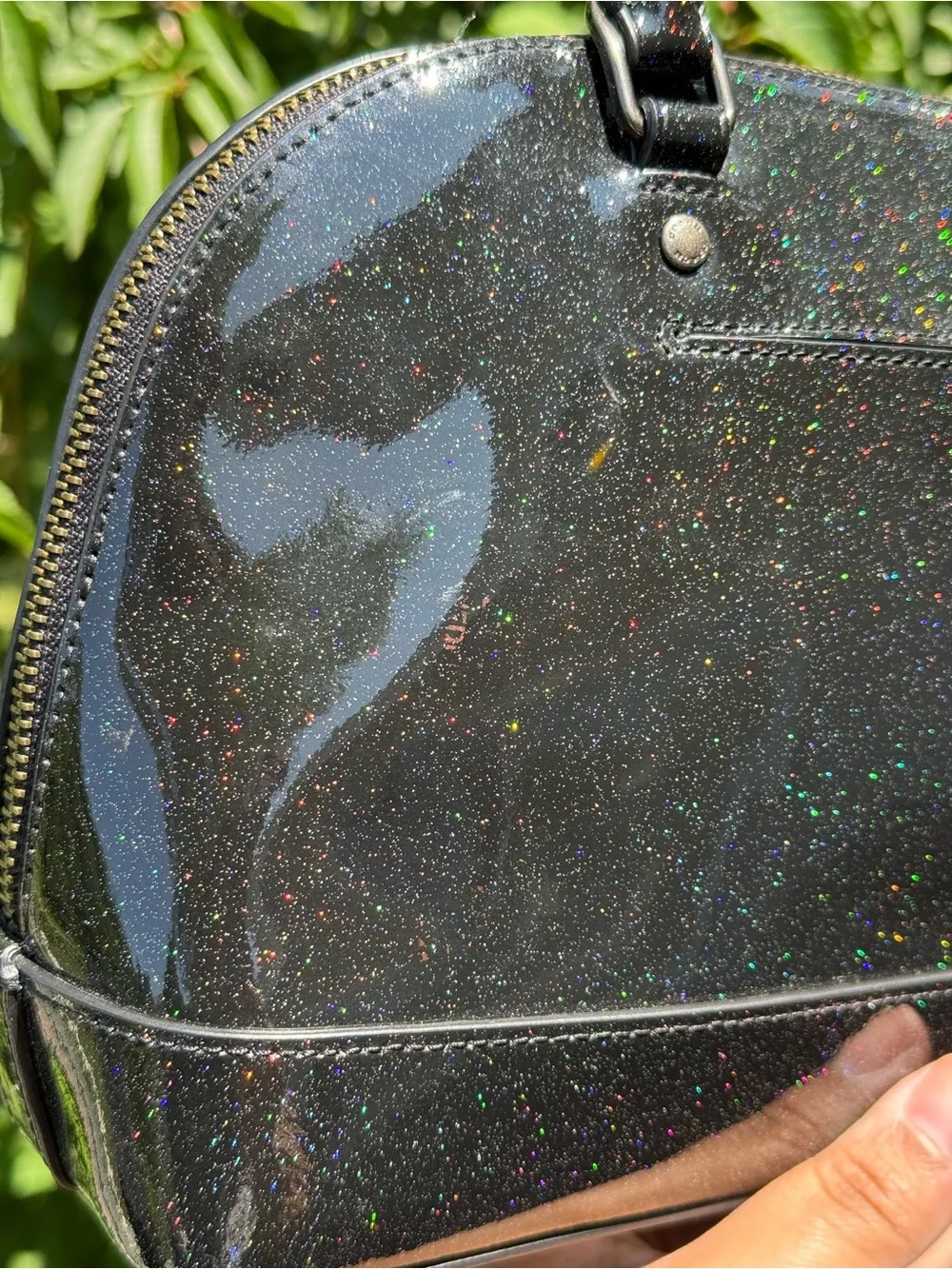 Coach glittery patent