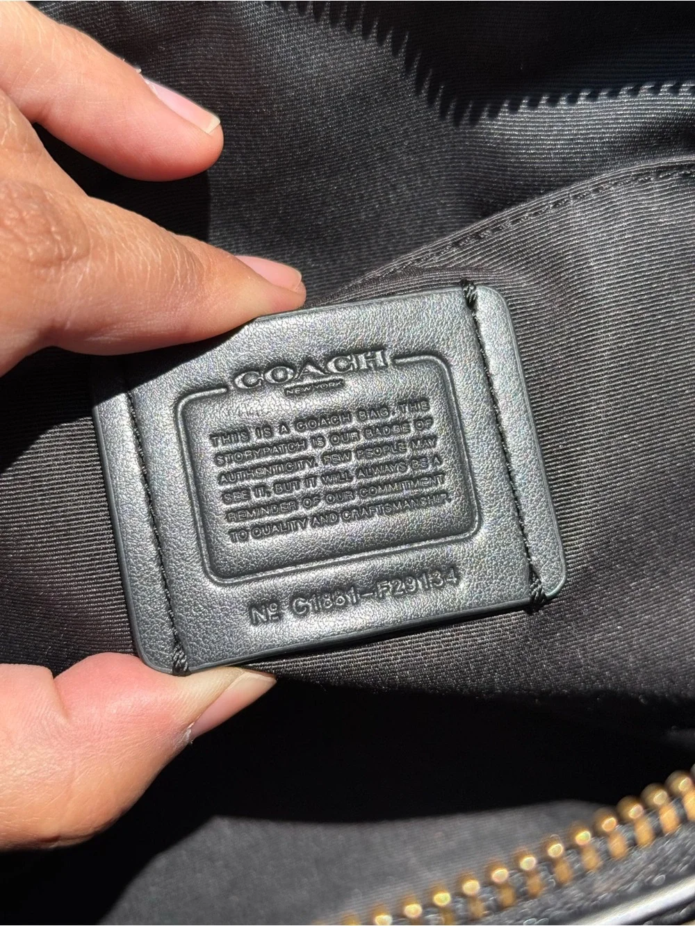 Coach glittery patent