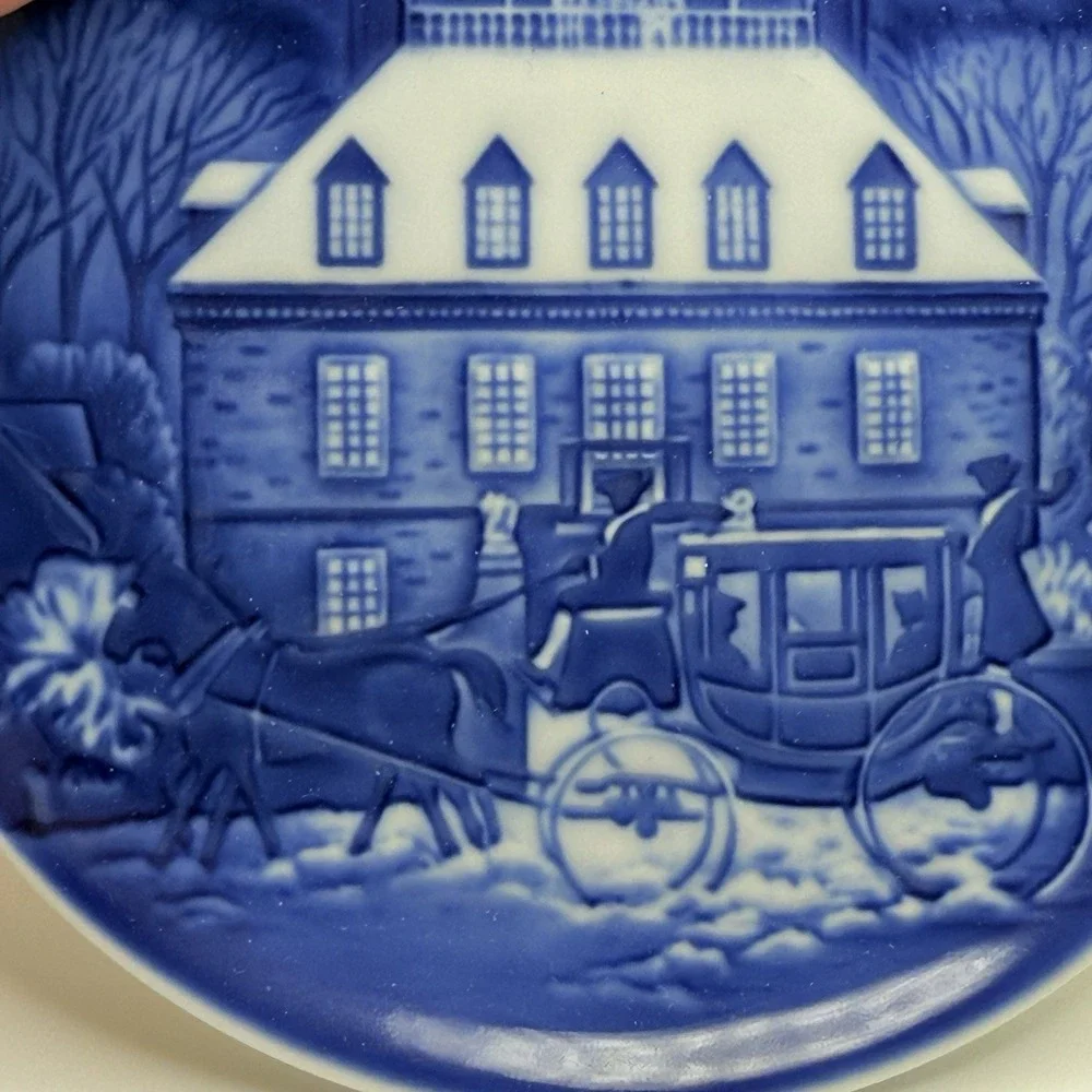Bing & Grondahl Christmas In America Plate 1986 Williamsburg‎ With Box