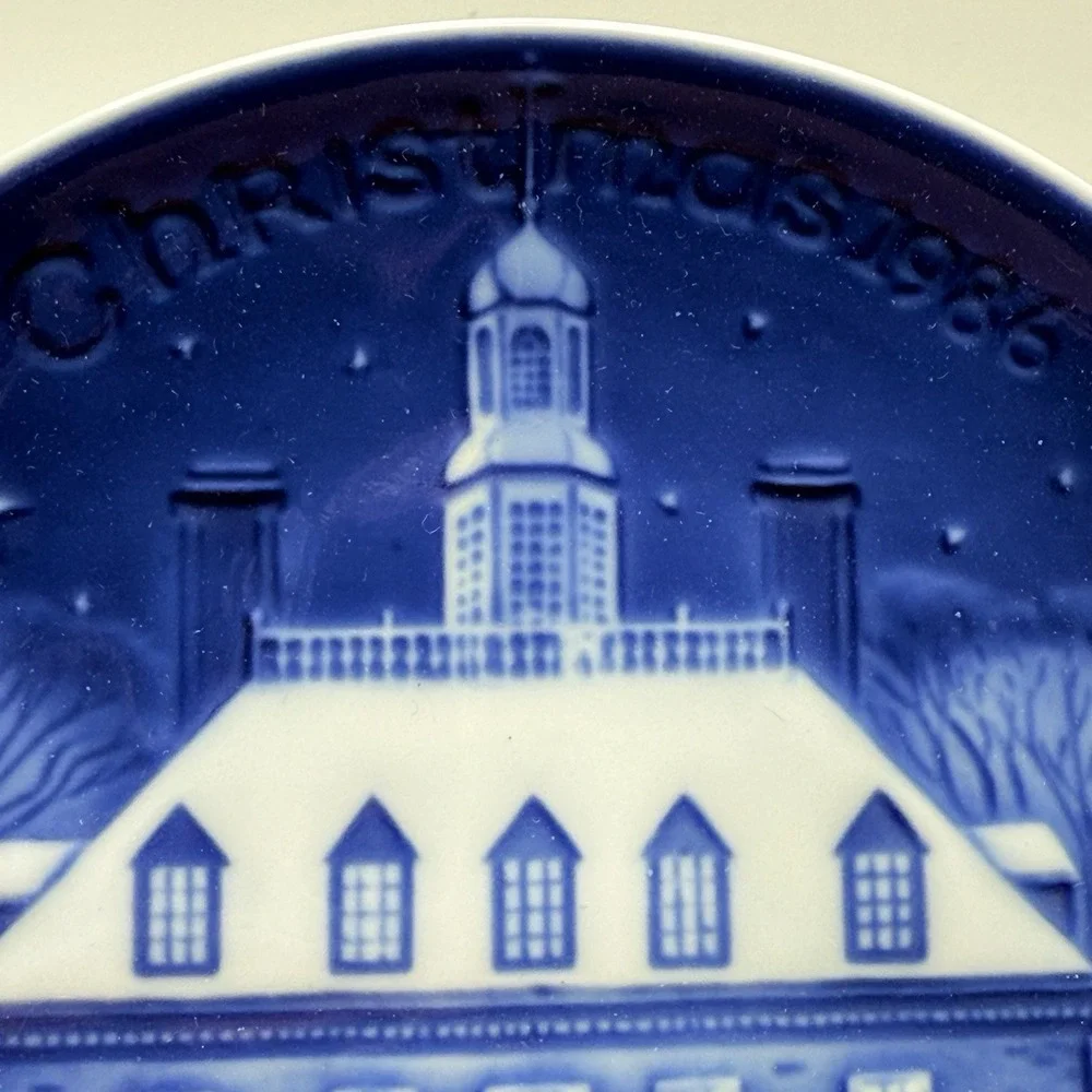 Bing & Grondahl Christmas In America Plate 1986 Williamsburg‎ With Box
