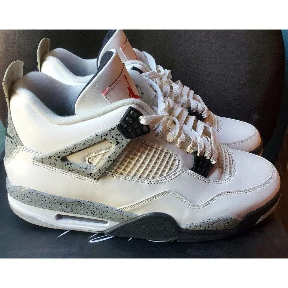 Nike Air Jordan 4 Retro White Cement. Size 10