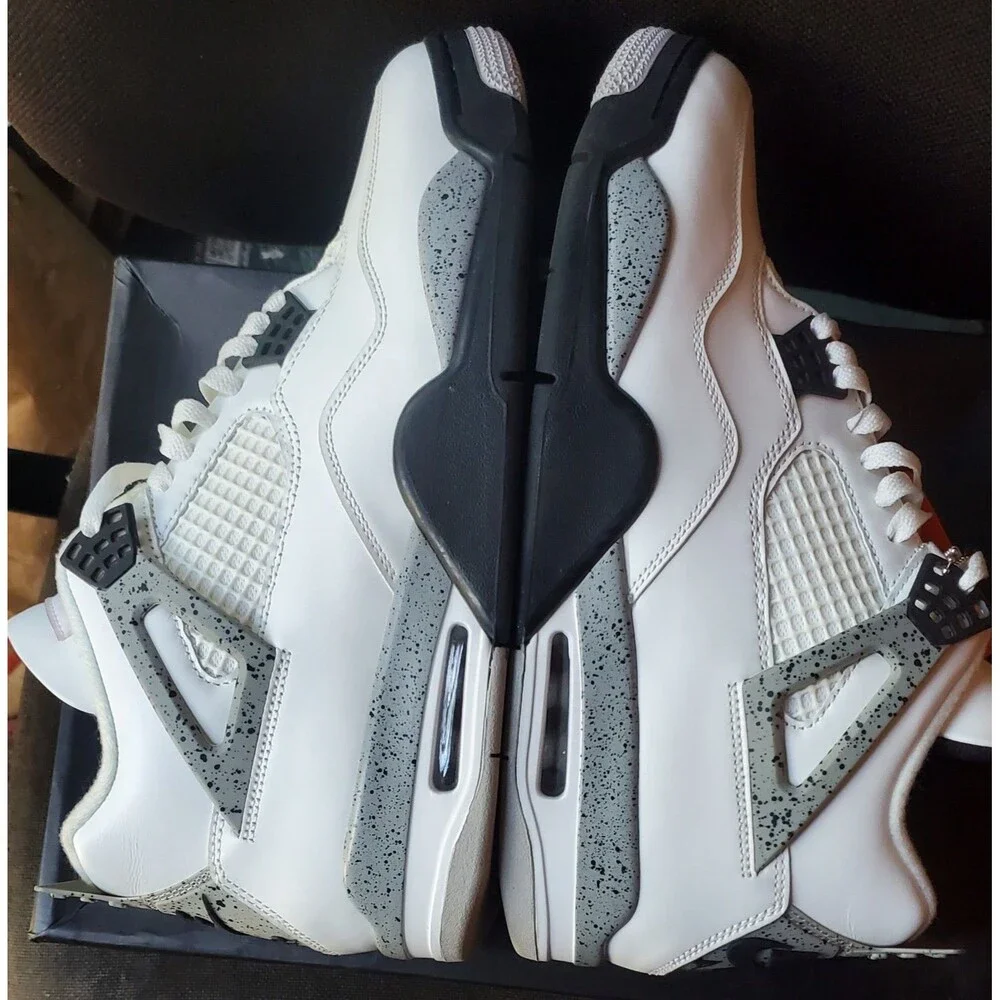 Nike Air Jordan 4 Retro White Cement. Size 10