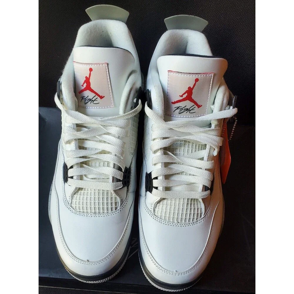 Nike Air Jordan 4 Retro White Cement. Size 10
