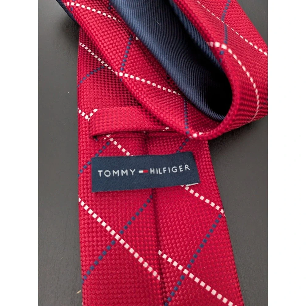 TOMMY HILFIGER Mens Necktie Red 58