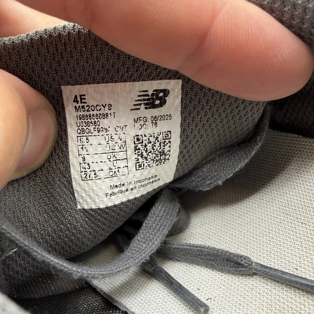 New Balance Fresh Foam 520 v9 Running Shoes Mens 9.5 4E EXTRA WIDE Grey Sneakers