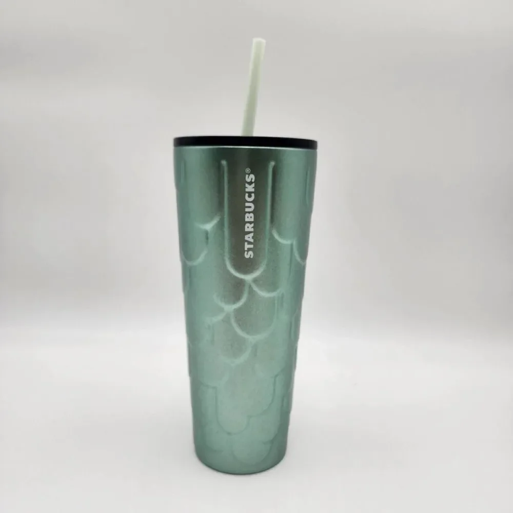 Starbucks Mermaid Siren Tail Scale Venti SS 24oz Tumbler Cold Cup‎ New