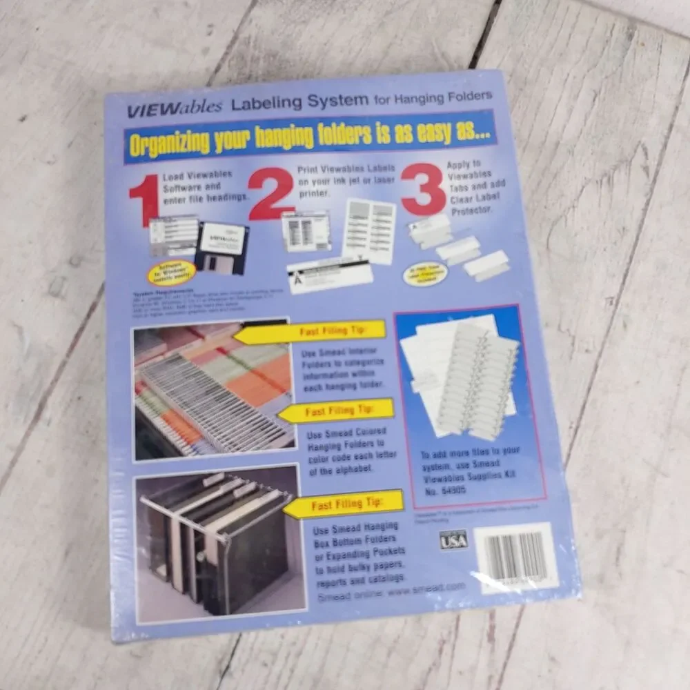 Smead VIEWables Labeling System Hanging Folder Starter, Supplies Kit NEW SEALED