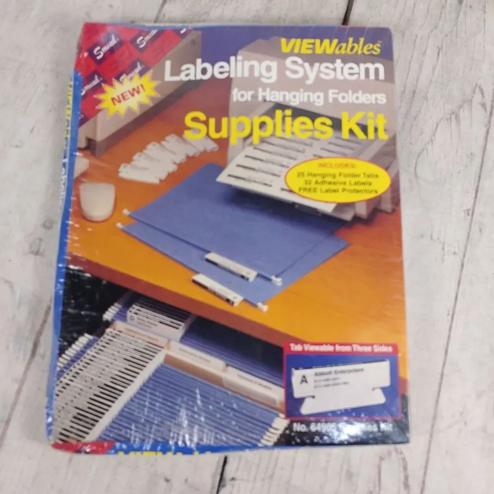 Smead VIEWables Labeling System Hanging Folder Starter, Supplies Kit NEW SEALED