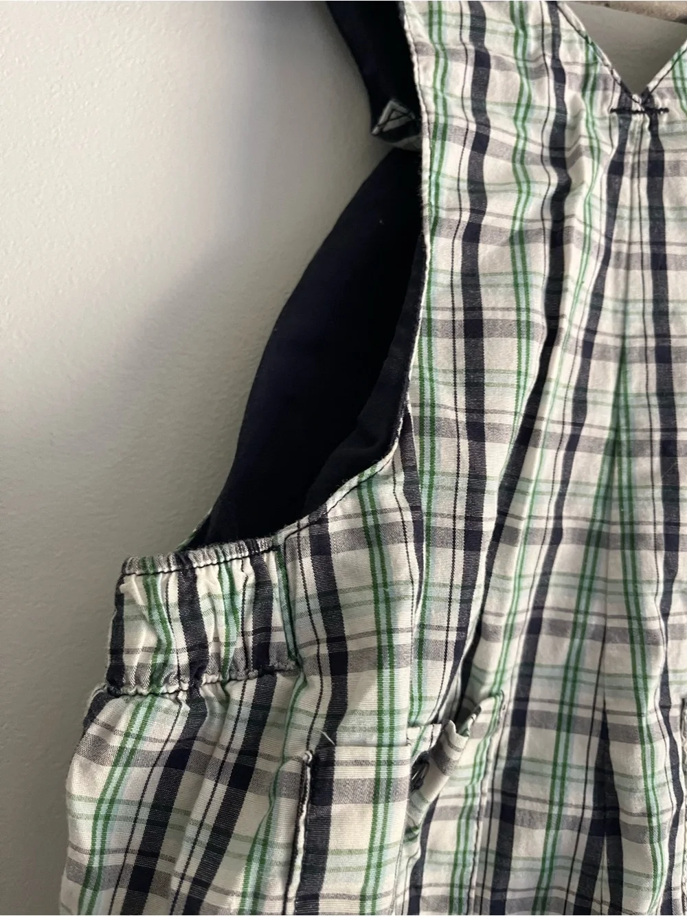 GAP plaid overalls
