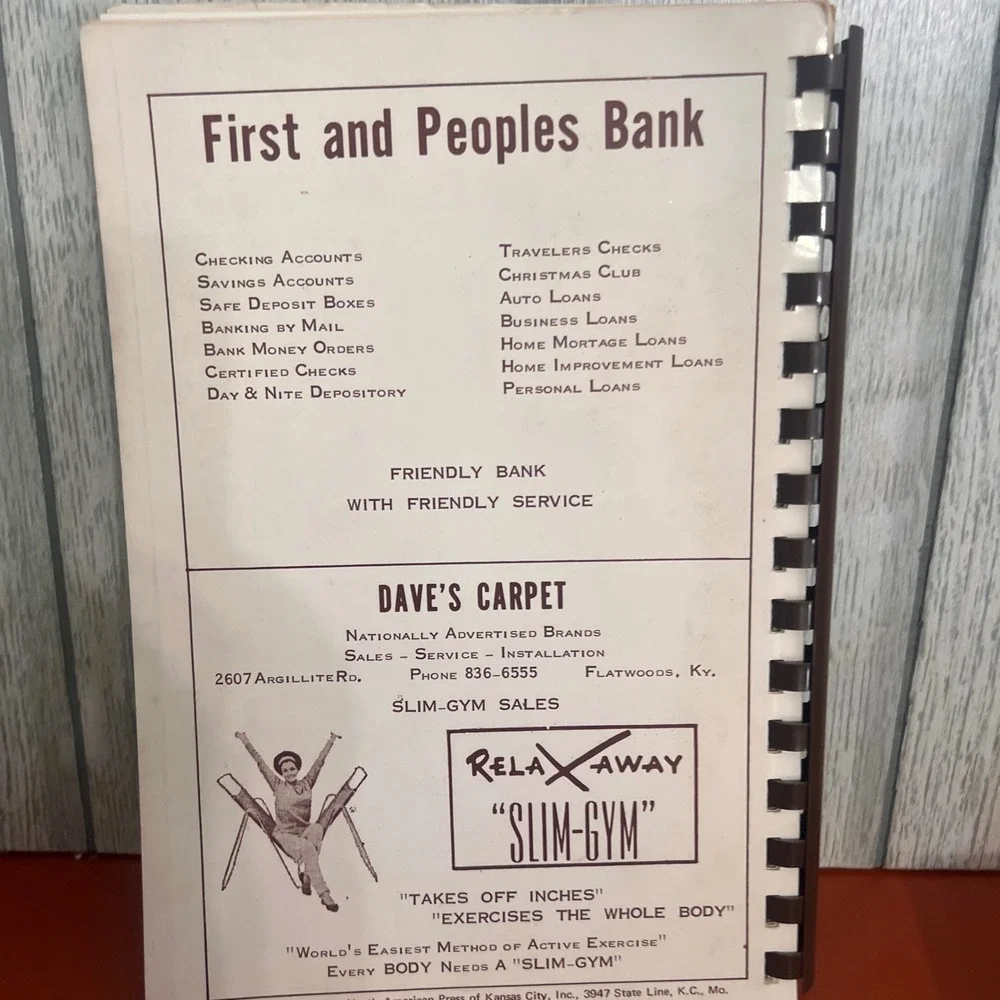 Vintage 1971 Burnt Offerings Greenup County Kentucky Peace Officers Cookbook