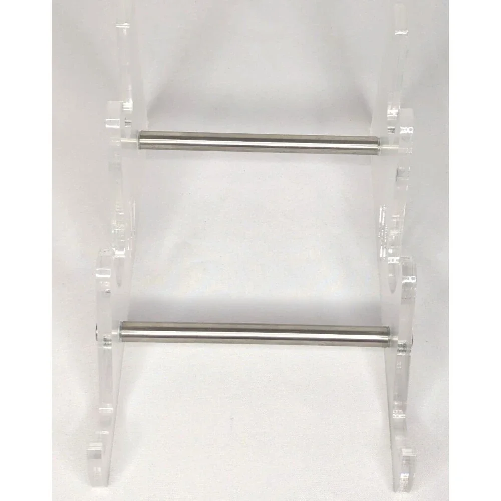 Frosted Acrylic Keyboard Display Stand Holder - Holds 3 Keyboards - Pre-Owned